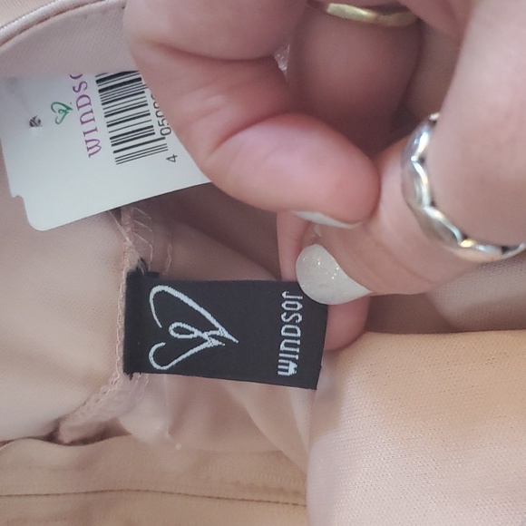 NWT Windsor Blush/Nude dress size 1 asymmetrical straps - Picture 10 of 11